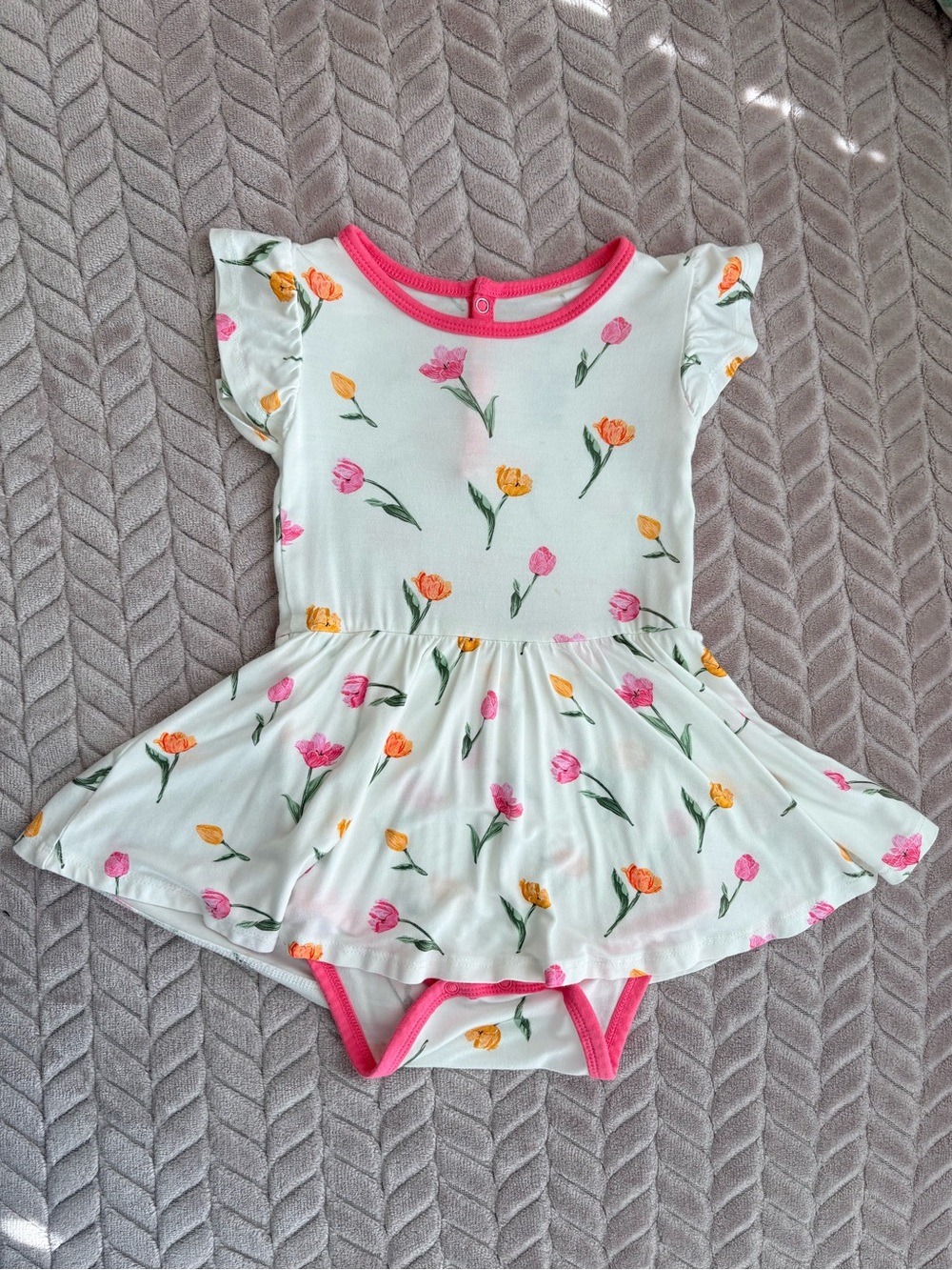 Kyte BABY Twirl Dress w/ Bodysuit in Tulip 2T